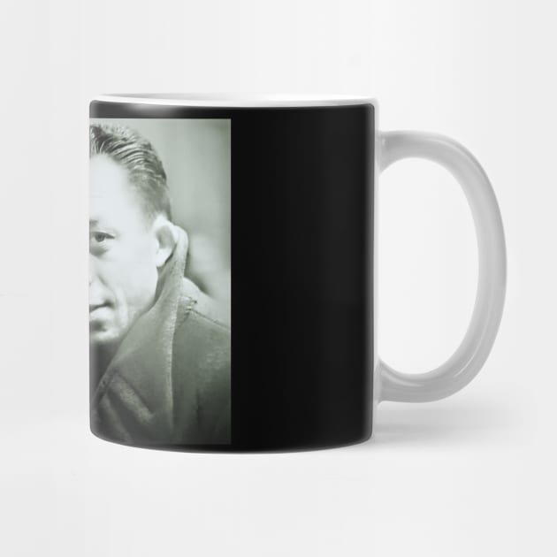 Albert Camus portrait and quote: The only way to deal with an unfree world... by artbleed